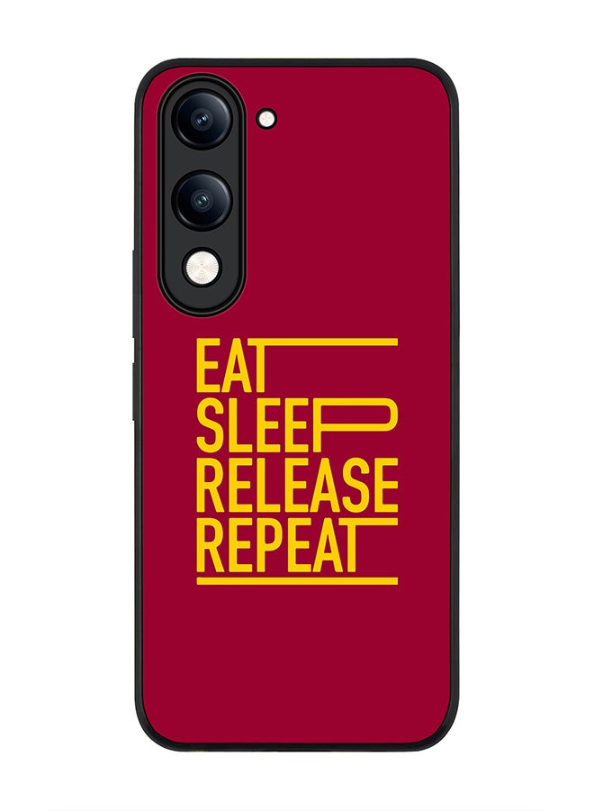For vivo Y04 / Y29t 5G Case,Slim fit Camera Protection, Shockproof Thin Phone cover  - Eat Sleep Release Repeat